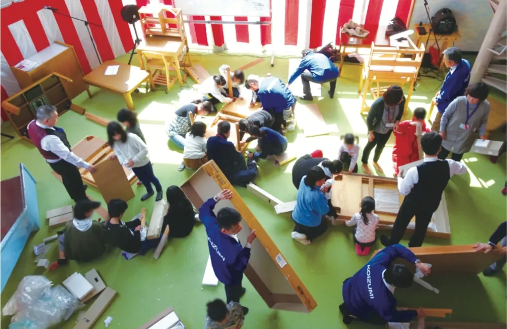 児童養護施設への「デスク・こたつ」寄贈活動